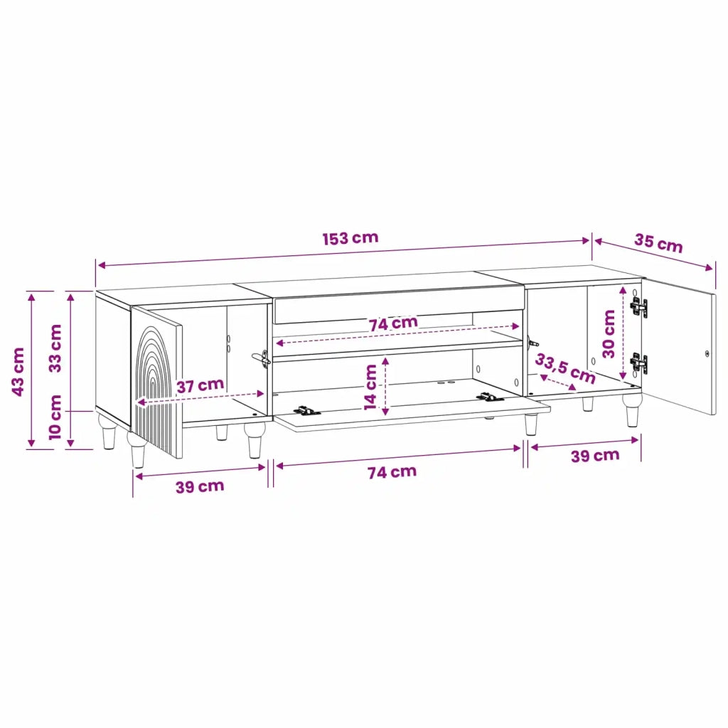 Mobile TV LED Bianco Lucido Legno ingegnerizzato 896249