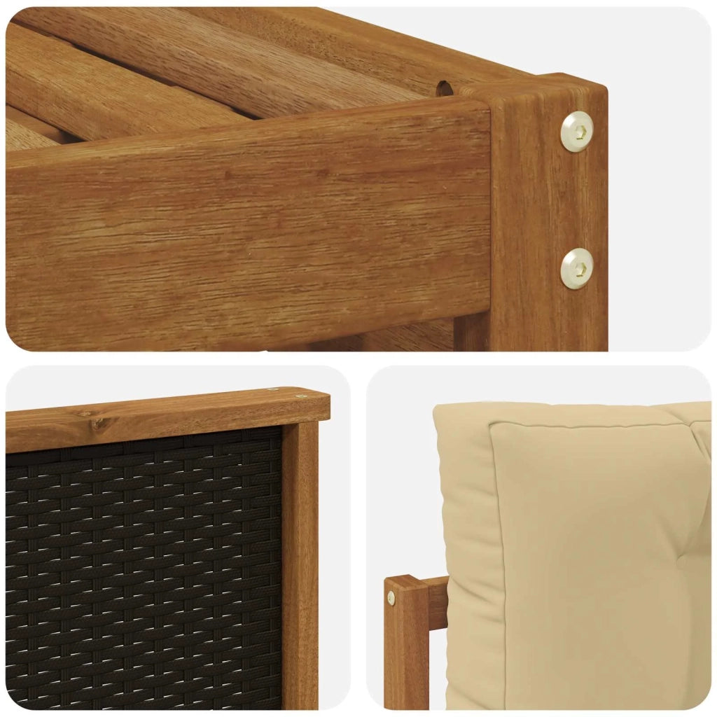 Set di divani da esterno 6 pz Naturale e Beige 3383016