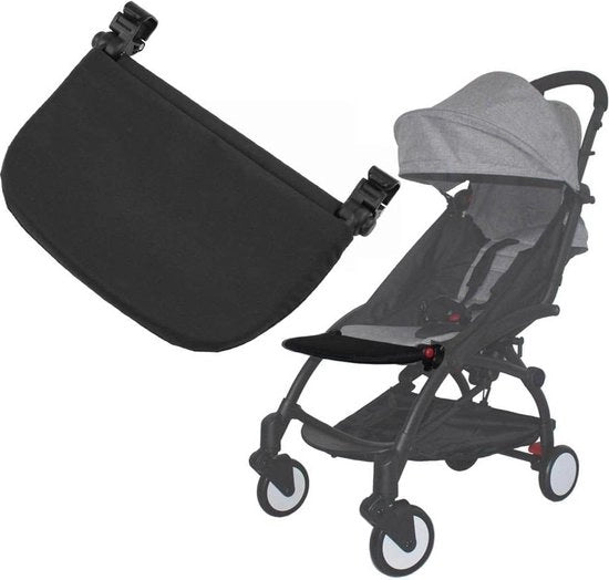 Sostegno per piedi del passeggino da 21 cm - sostegno per piedi universale in Oxford Cloth - accessori per passeggino - estensione del sostegno per piedi - nero.