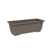 Vaso Rettangolare a Cassettone Indoor e Outdoor Tora Sand 80x25 cm in Plastica Sabbia