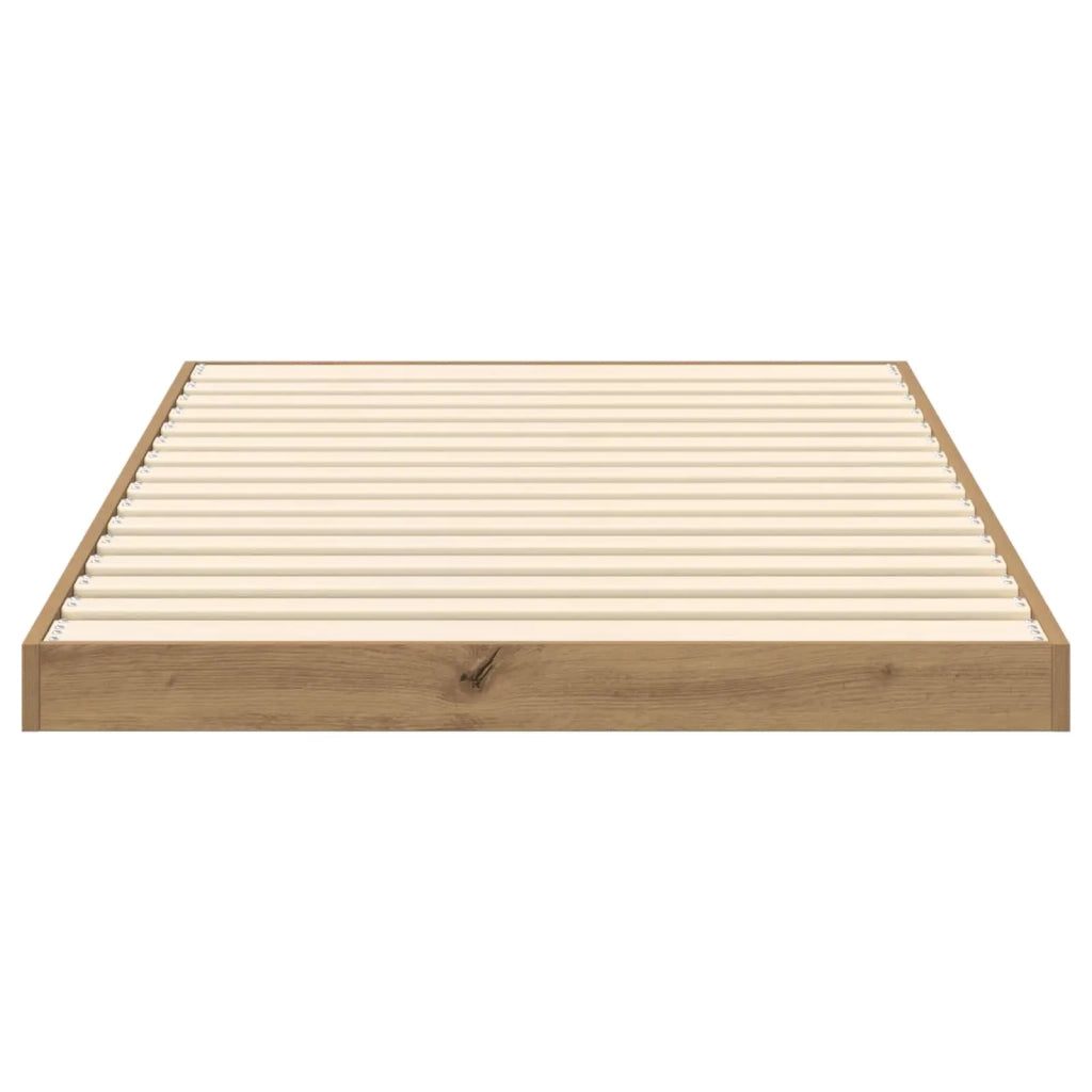 Struttura letto a terra Rovere artigianale 80 x 200 cm