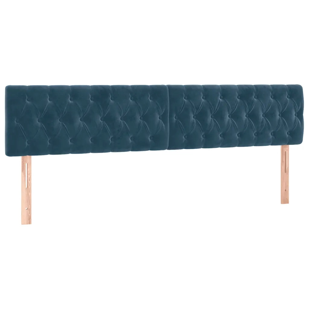 Testiera a LED Blu Scuro 200x7x78/88 cm in Velluto 3122018