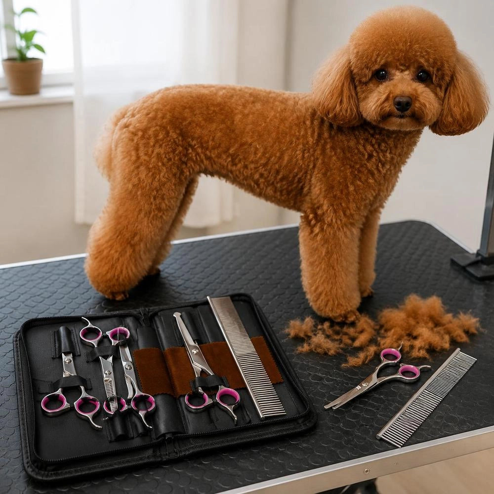 5-piece Stainless Steel Dog Grooming Scissors Set