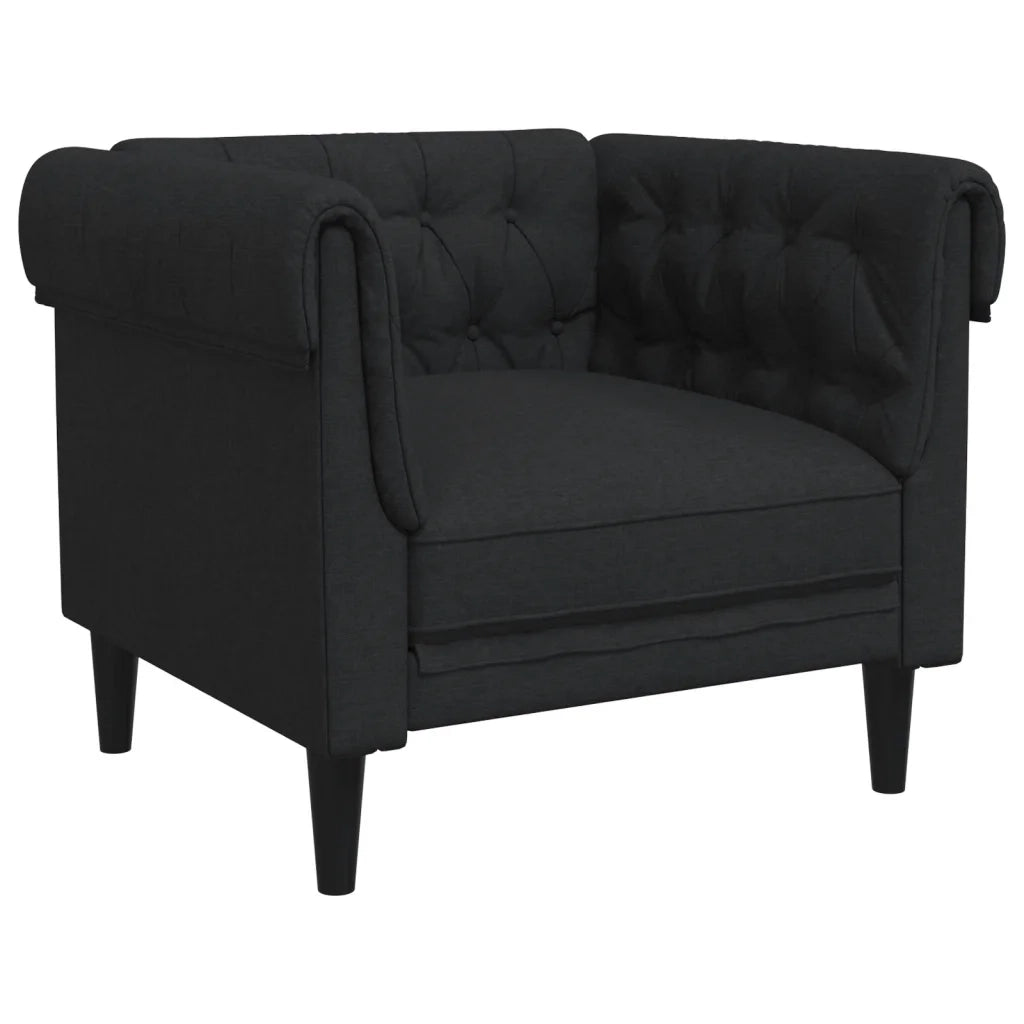 Set d Divani 3 pz Nero in Tessuto 3209193