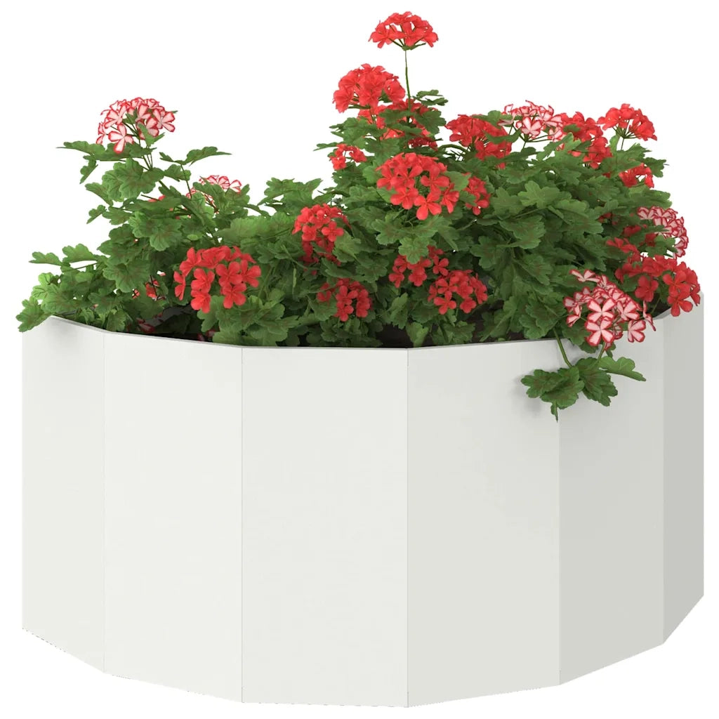 Fioriera | Cassetta per fiori | Vaso Bianco 120 x 60 x 50 cm Acciaio