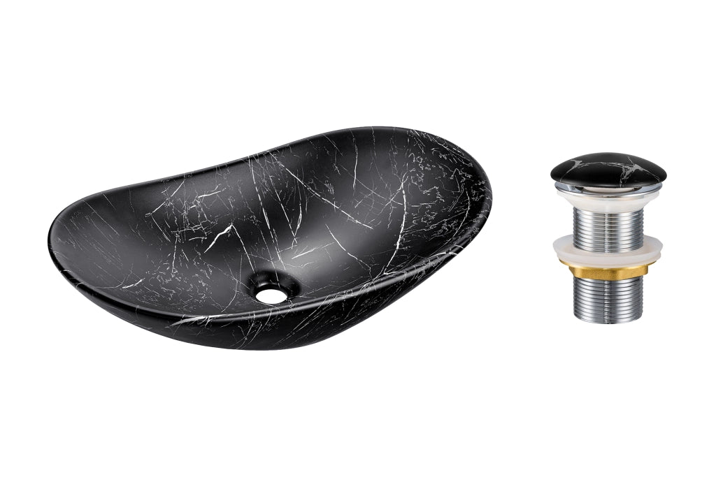 Set lavabo con tappo click-clack Lavabi da appoggio 62 x 1401 x 36 cm