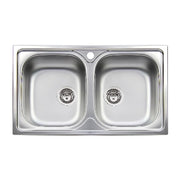 LAVELLO INCASSO ACCIAIO INOX 2 VASCHE CM 86- cm 86- APELL- pezzi 1