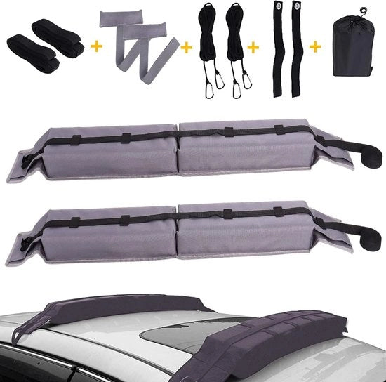 Carro universale imperiale per il trasporto di 4,48 m kayak/surfboard/canoe/ski con remi e tasca di stivaggio (grigio)