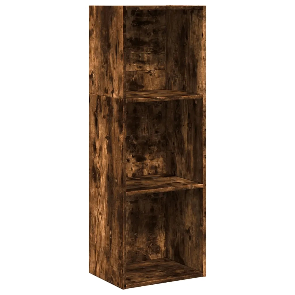 Libreria-Scaffale per Libri-Mobile di Stoccaggio Rovere Fumo 40x30x114 cm in Legno Multistrato