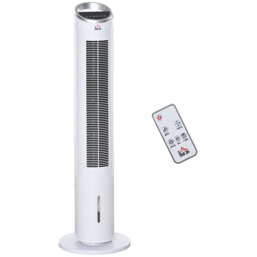 Ventilatore da Torre con Raffreddamento ad Acqua e Telecomando ¨C zephmum ¨C Bianco 30x30x100.8 cm
