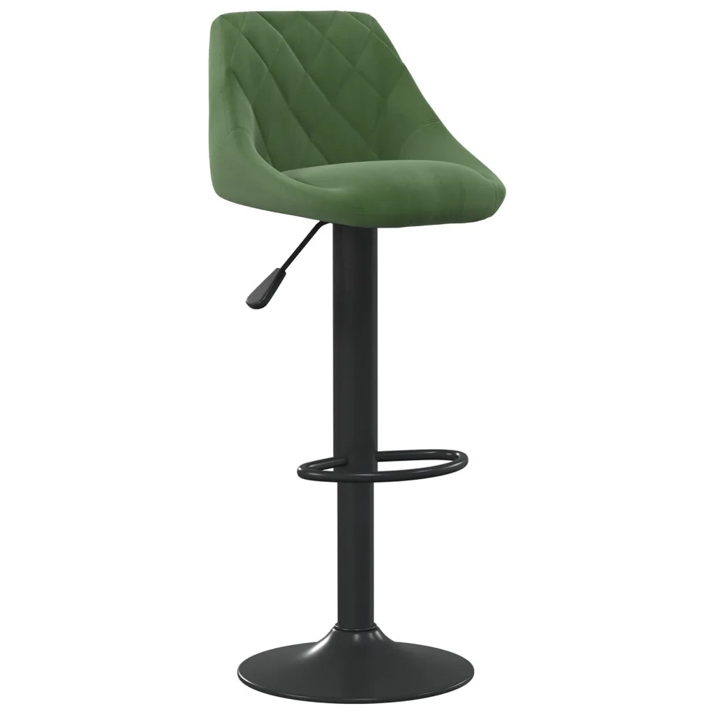 Sgabelli da Bar 2 pz Verde Scuro in Velluto 335352