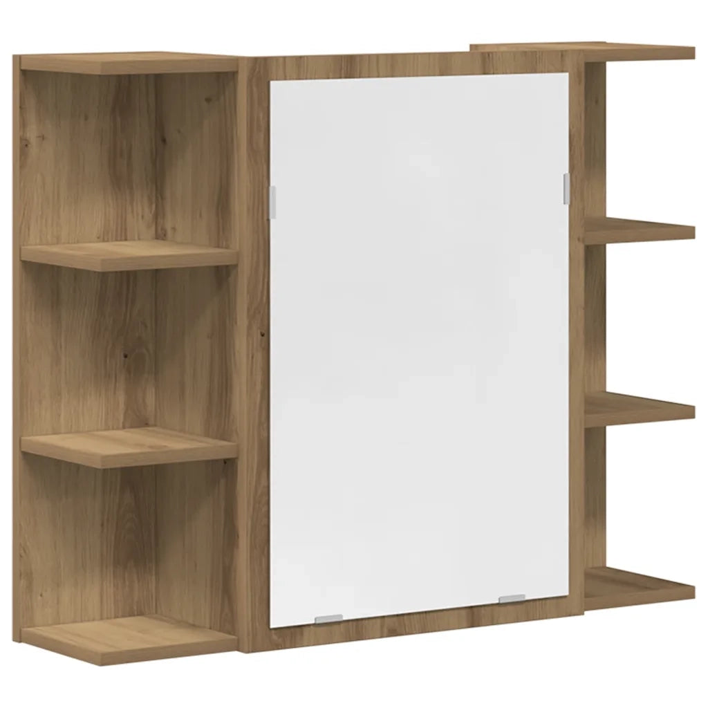 Set Mobili da Bagno 4 pz Rovere Artigianale Legno Multistrato 3328558
