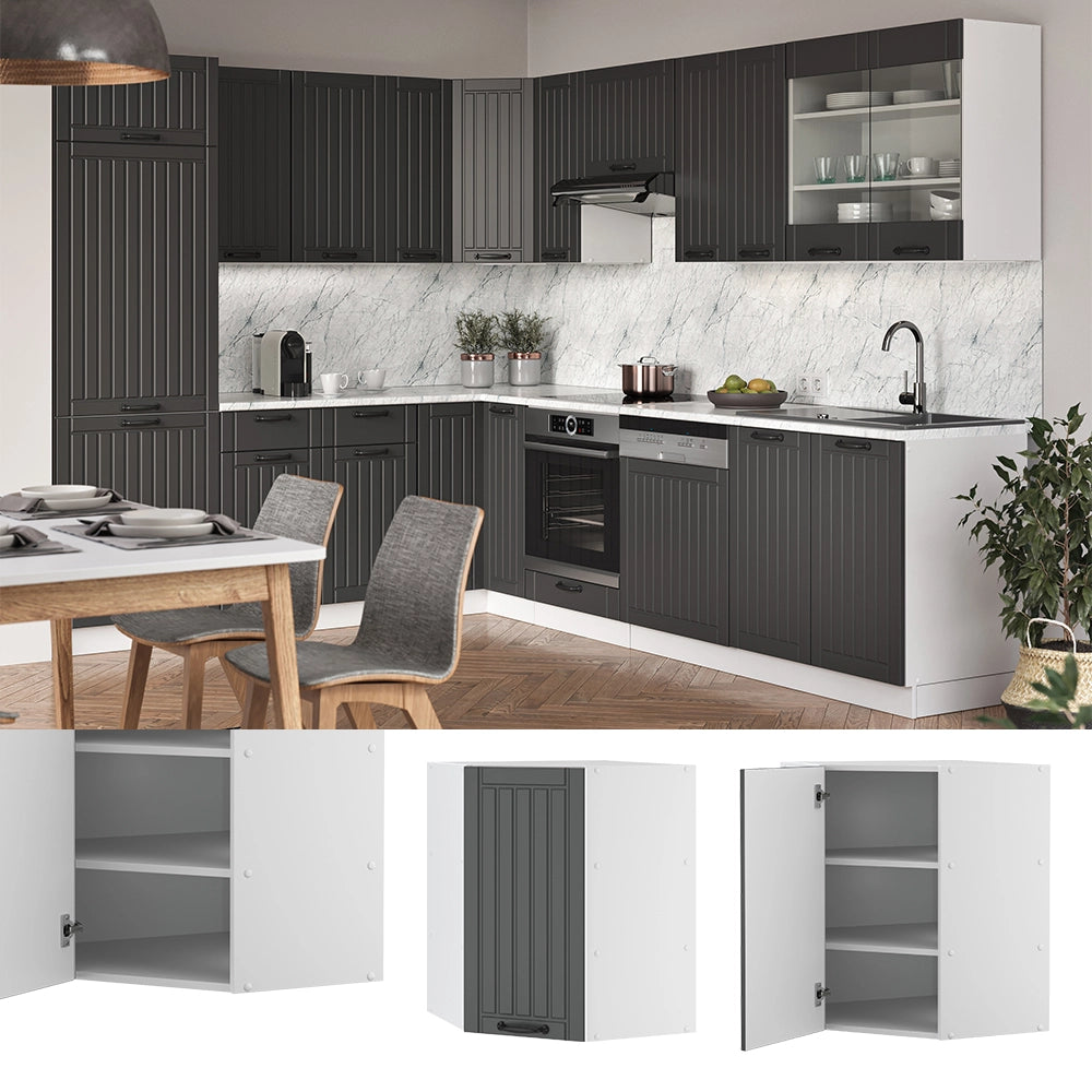 Vicco Mobile angolare da cucina Antracite casa di campagna 57 cm