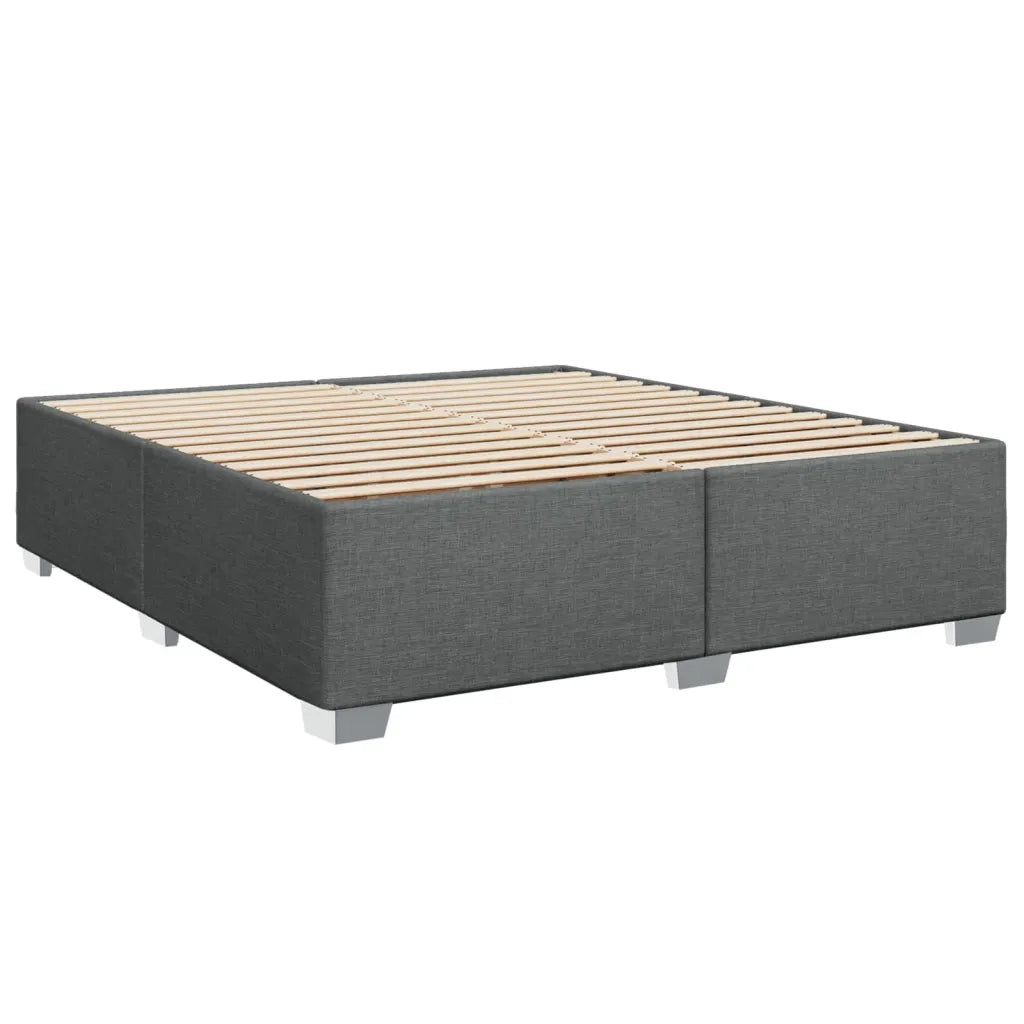 Giroletto a Molle con Materasso Grigio Scuro 180x200 cm Tessuto 3290561
