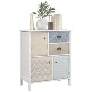 Cassettiera 2 cassetti 3 ante ¨C zephmum ¨C bianco 68x34x80cm