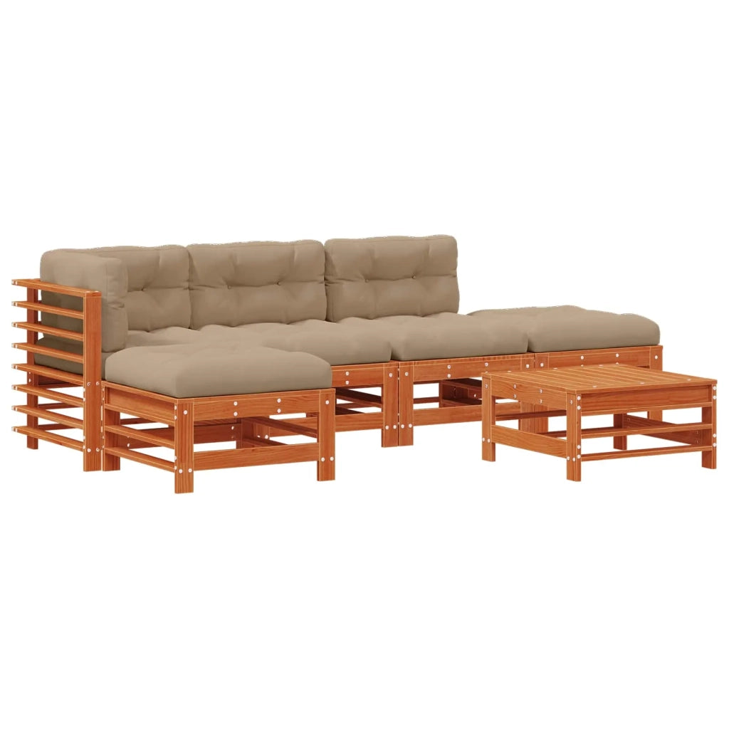 Set Lounge da Giardino 6 pcs Marrone Cerato 3418086
