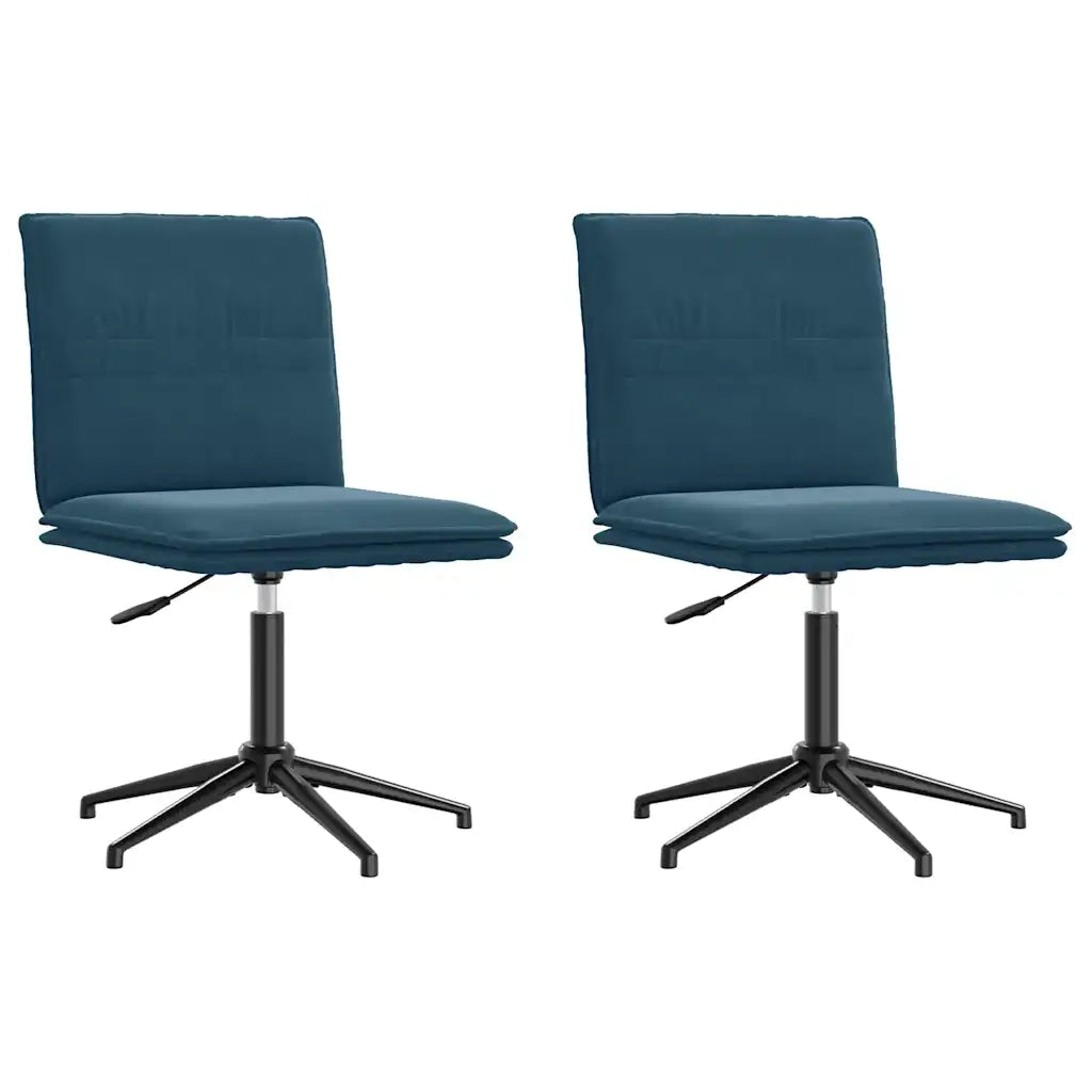 vidaXL Sedie da Pranzo 2 pz Blu in Velluto
