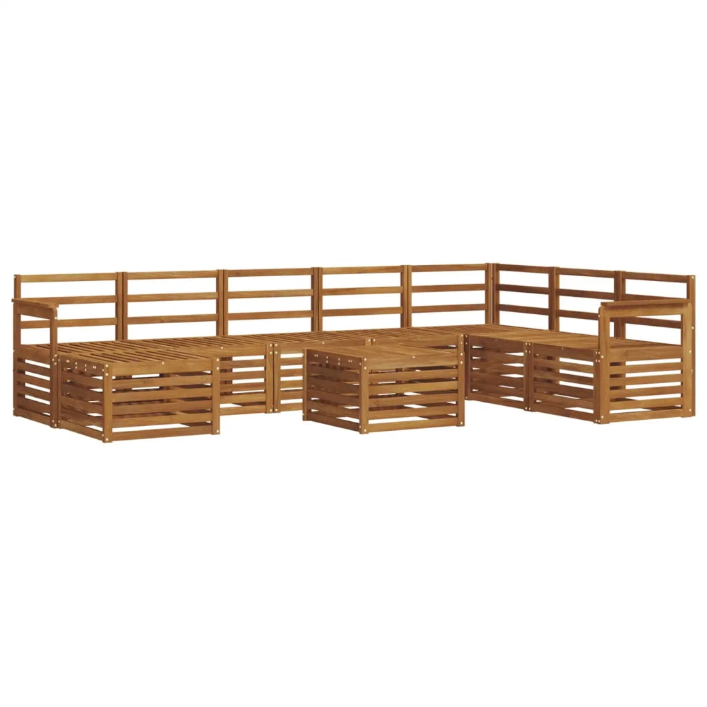 Set di divani da esterno 9 pcs Naturale
