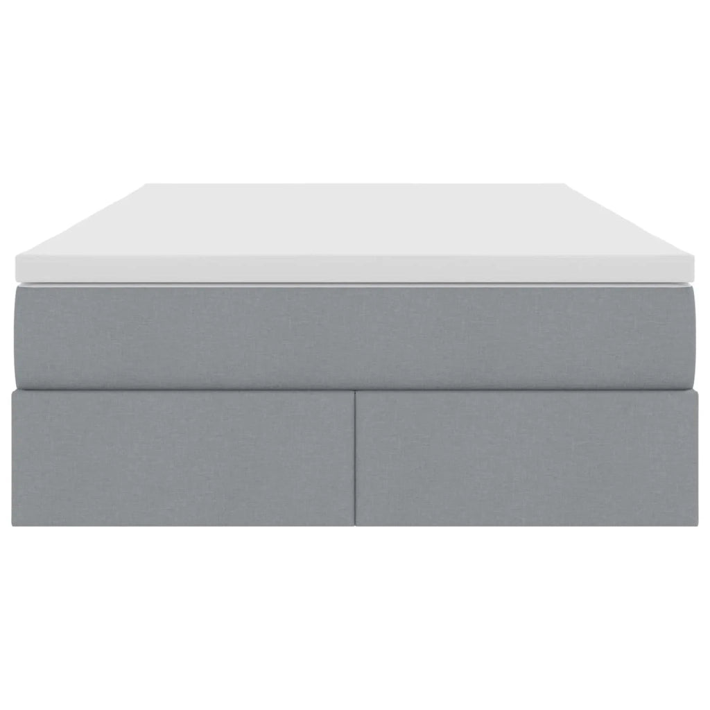 Letto con contenitore e materasso Grigio chiaro 120 x 190 cm 3370212