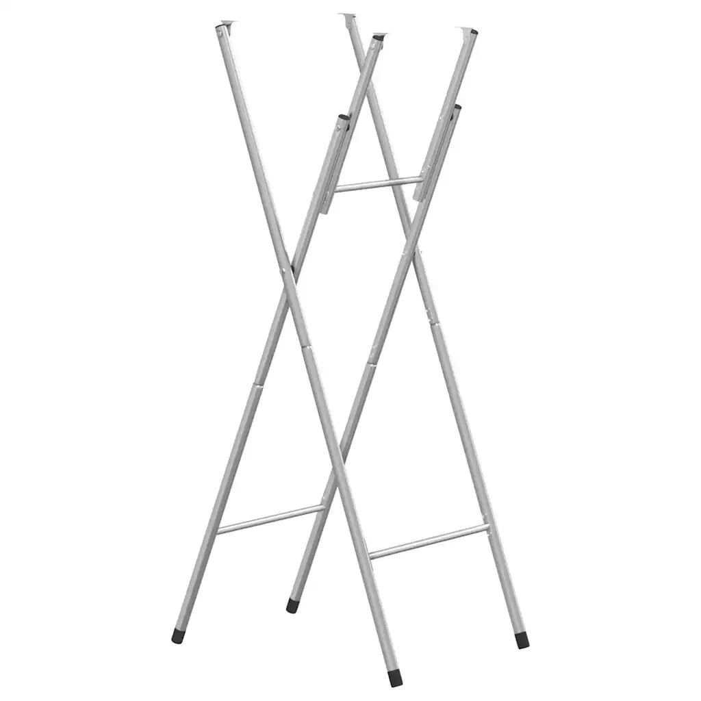 Gambe pieghevoli ergonomiche per tavolo da bar 45 x 53 x 108 cm in acciaio zincato argento codice 02_0046488.