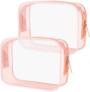 Borsa trasparente per cosmetici - Impermeabile - Adatta per la valigia - Modella rossa - Ideale per viaggiare