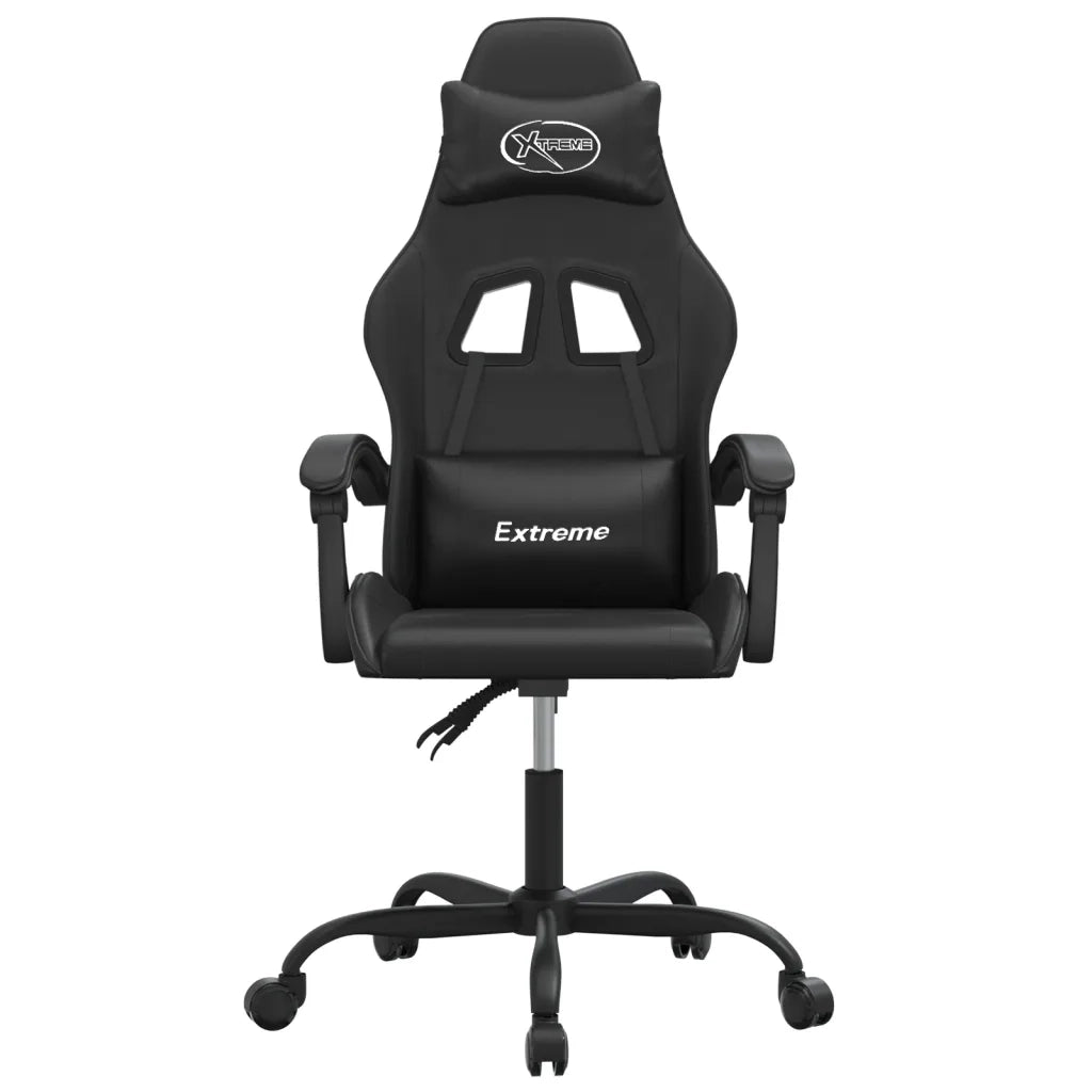 Sedia da Gaming Girevole Nera in Similpelle 349575