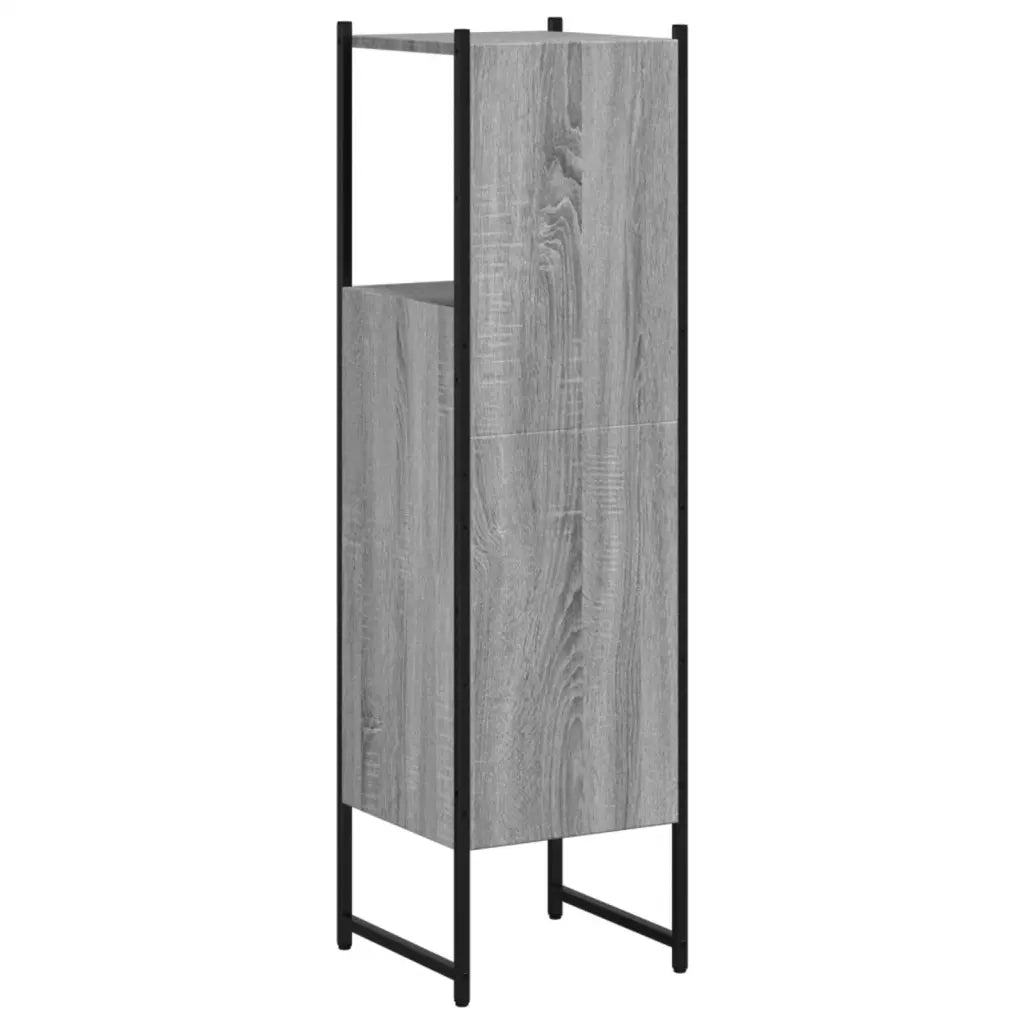 Mobile da Bagno Grigio Sonoma 33x33x120,5cm Legno Multistrato 842469