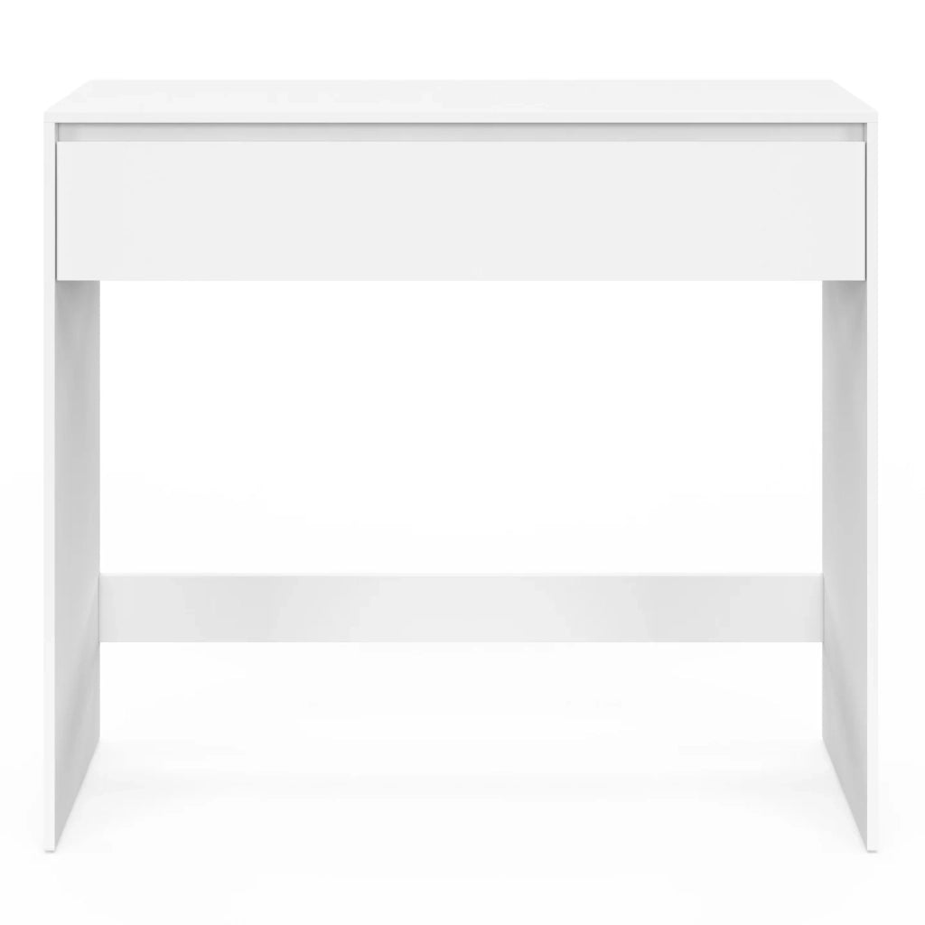 IDMarket - Console a 1 cassetto TOMI legno bianco