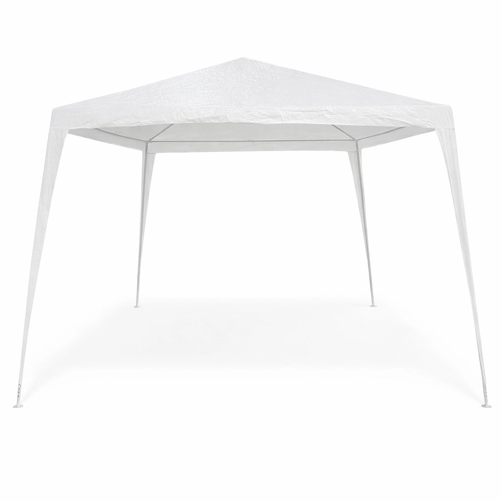 Gazebo da Giardino 3x3 Impermeabile Struttura Metallo Bianco per Campeggio Fiere Eventi