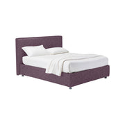 Widnes, Letto Matrimoniale Sfoderabile Made in Italy, Viola Lilla