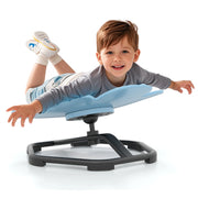 Sedia girevole a 360¡ã con aspetto fiore e base in metallo antiscivolo, Sedia sensoriale per bambini e l'equilibrio Blu chiaro-Tavoli e sedie