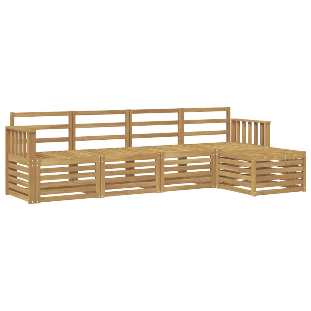 Set di divani da esterno 5 pcs Bianco 249 x 122,5 x 73 cm 3391664