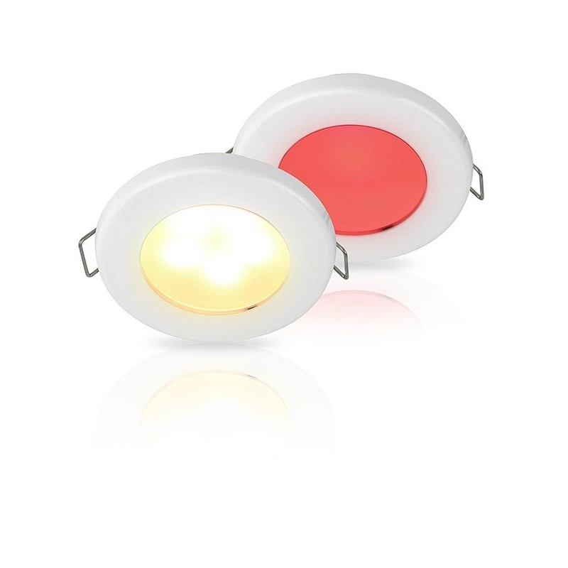 EUROLED 75 PLASTICA ROSS/BIAN CALDO STAINLESS STEEL - RED LIGHT / WARM WHITE