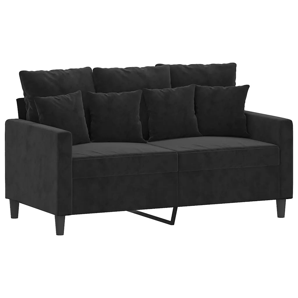 Divano a 2 Posti Nero 120 cm in Velluto 359298