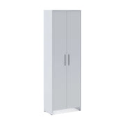 Guardaroba 2 ante Vinadio, Mobile camera da letto, Cabina armadio portabiti, Armadio appendiabiti, 65x38h197 cm, Bianco