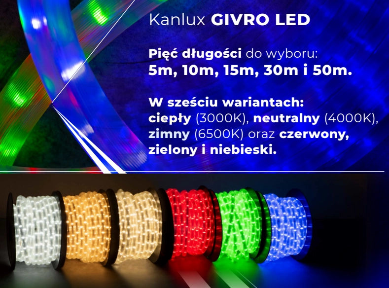 Cavo alimentazione con spina per tubo Givro Kanlux IP65