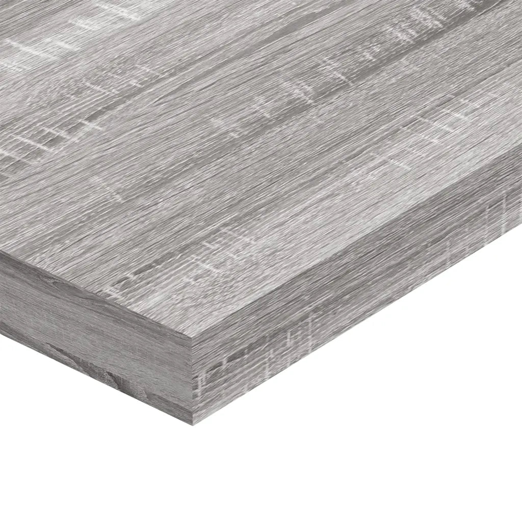 4 pz Mensole Parete | Mensola sospesa Grigio Sonoma 100x10x1,5cm Legno Multistrato