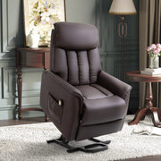 Poltrona relax elettrica alzapersona con funzione reclinabile, marrone, 80 x 94 x 104 cm
