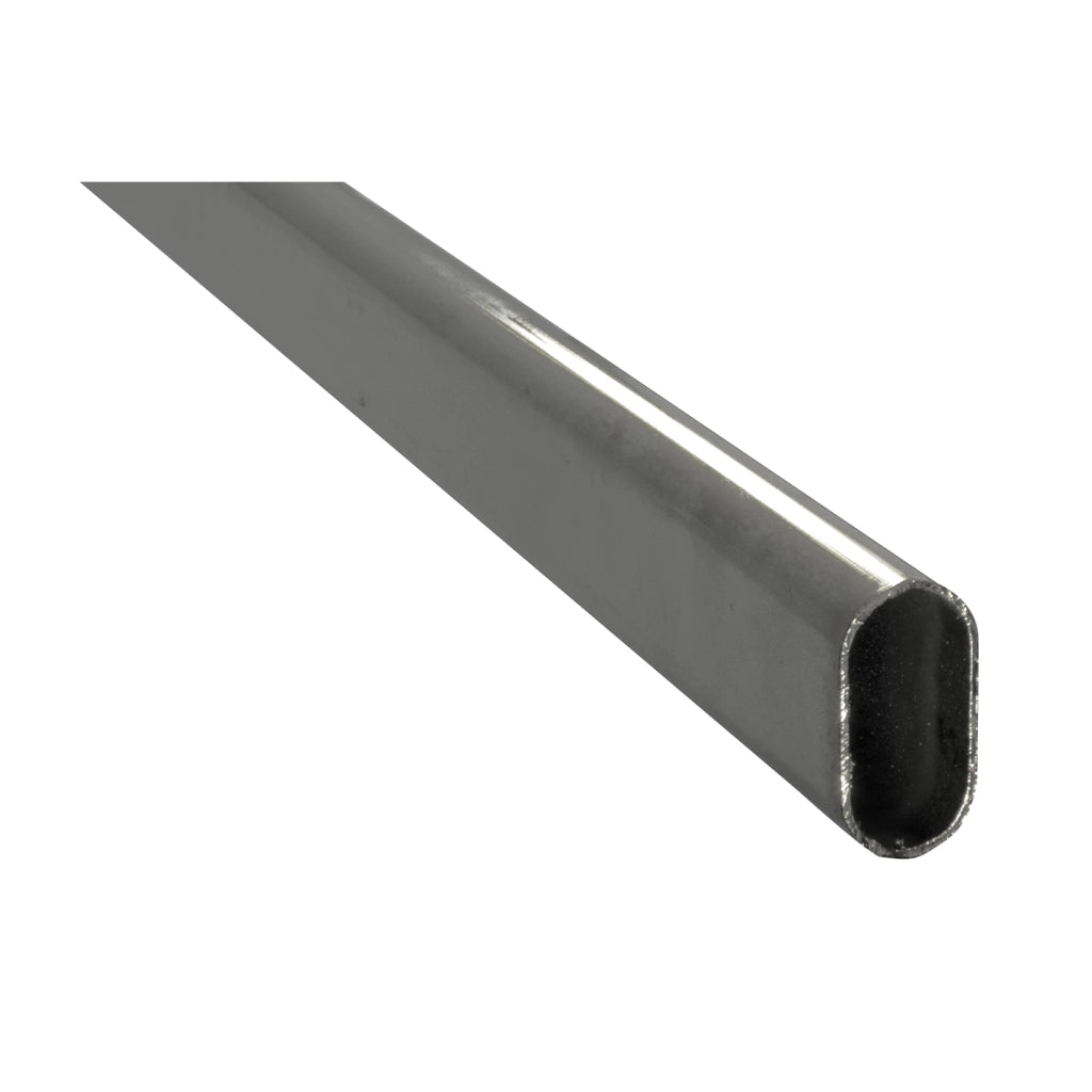 Tubo per armadi ovale - 200 cm. - cromato