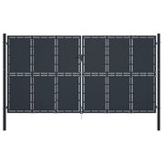 Cancello per Giardino in Acciaio 400x200 cm Antracite cod mxl 41062
