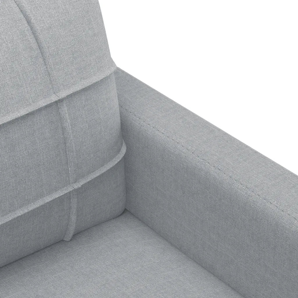 Set di Divani 3 pz con Cuscini Grigio Chiaro in Tessuto
