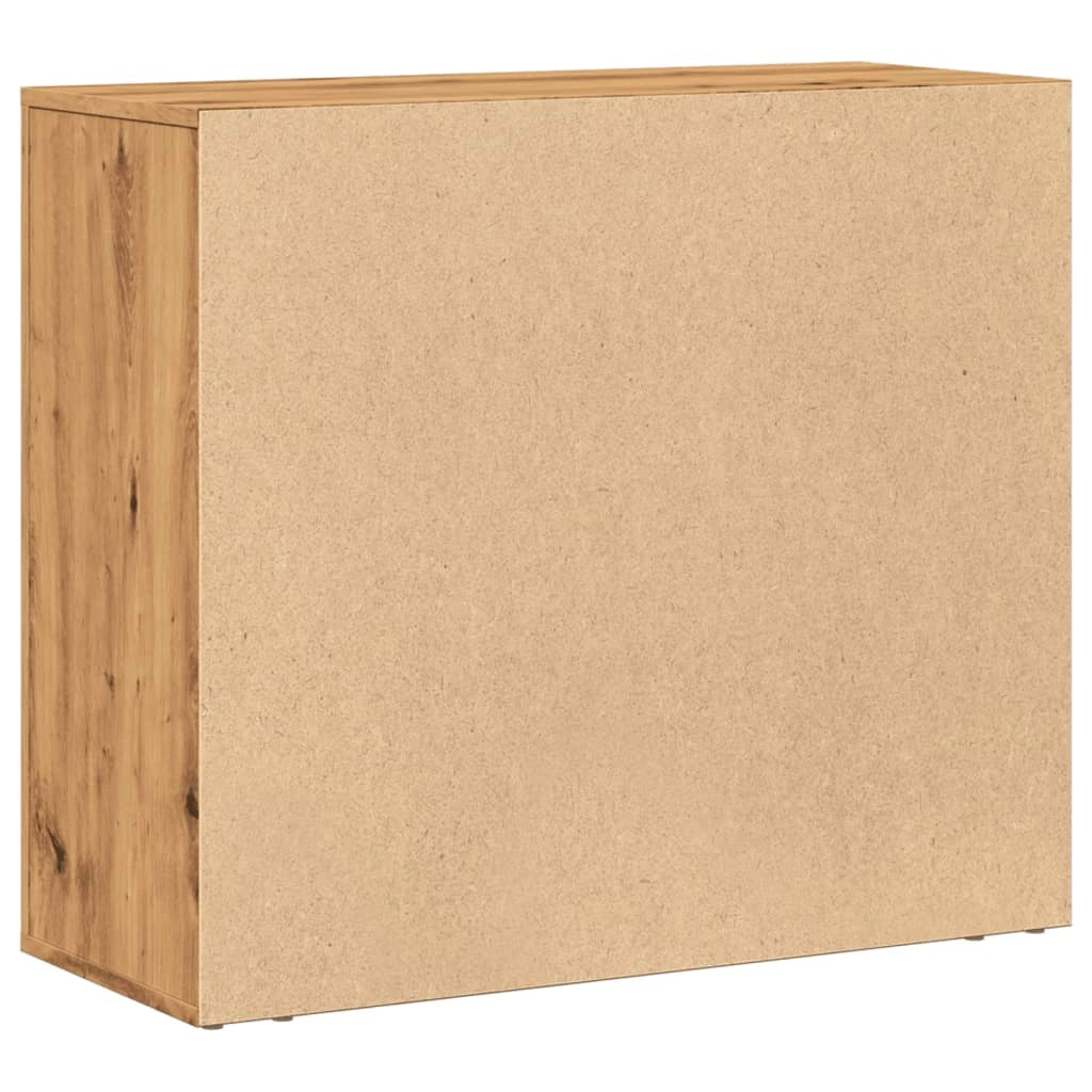 Buffet credenza cassettiera mobiletto mobile contenitore organizer per cucina soggiorno salotto fatto a mano 80 x 33 x 70 cm legno ingegnerizzato marrone 02_0030821