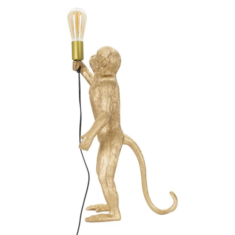 Lampadelle A Da Tavolo Monkey Oro cm ø 26x34x55