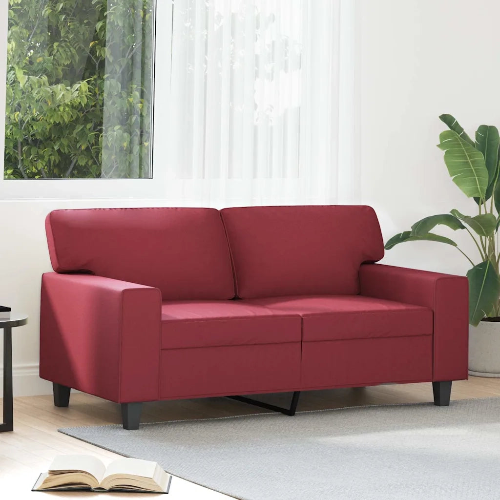 Divano a 2 Posti Rosso Vino 120 cm in Similpellecod mxl 87868