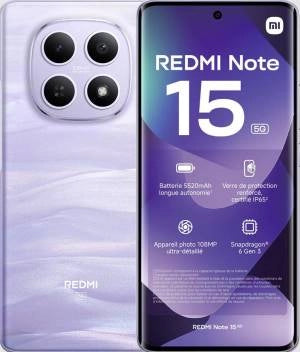Xiaomi redmi note 15 8+256gb 6.77 5g mist purple wind3 - 8032325394184