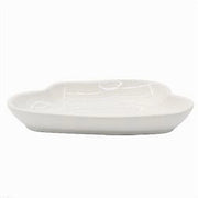 Trade Shop - Portasapone Saponetta Ceramica Bianco Forma Nuvola Bagno Accessorio Arredo 79938 -
