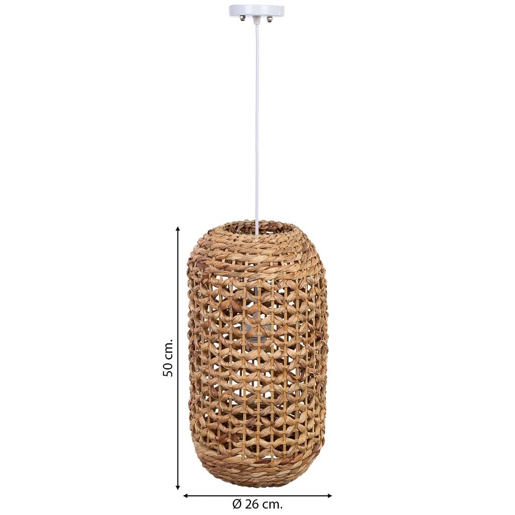 Lampada da soffitto in fibra di giacinto