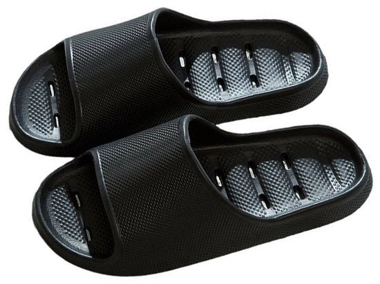 Slipper per doccia per signore e signora, zoccoli per il bagno, slippers morbide con imbottitura antiscivolo, supporto anatomico per il tallone, slipper per doccia veloce asciugamento con fori di drenaggio, massaggio per piedi in bagno - 42/43
