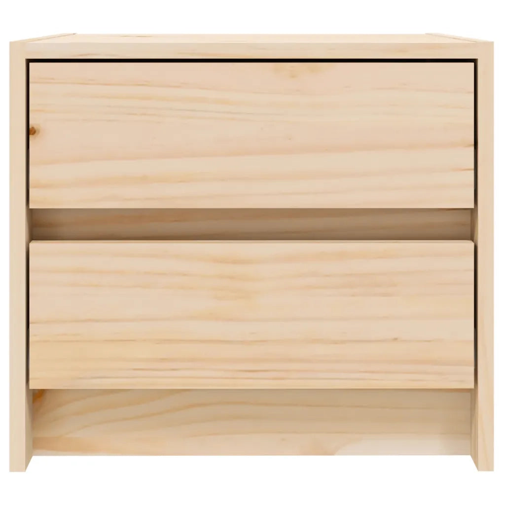 Comodino 40x31x35,5 cm in Legno Massello di Pino 836135