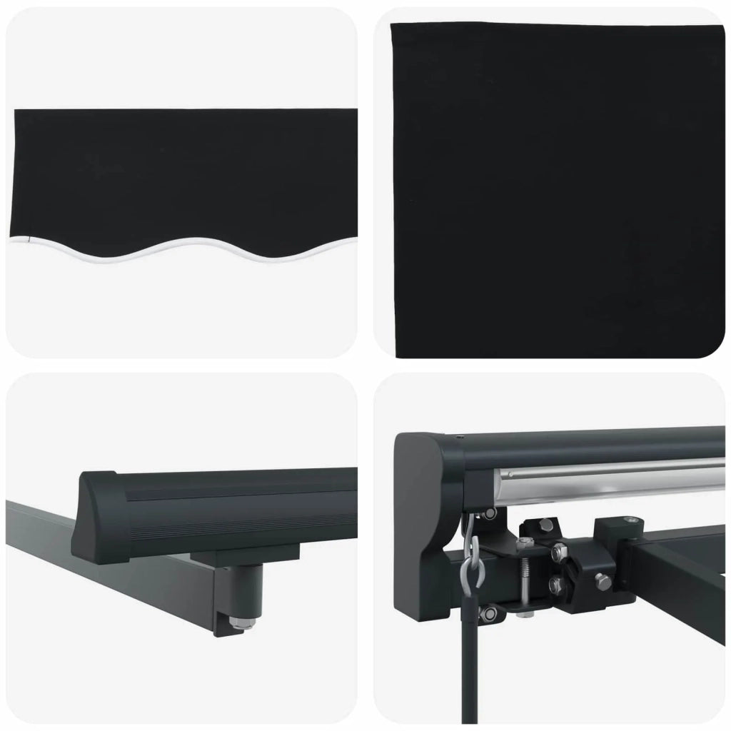 Struttura della tenda-Telaio per tenda da sole Nero 350 x 250 cm